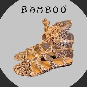 Bamboo Snake Gladiator Tie Sandals 7
